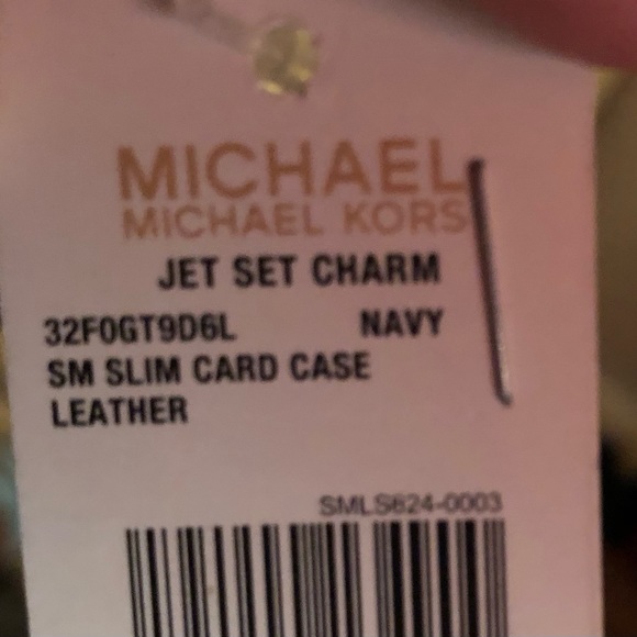 Michael Kors Jet Set Charm, Small Slim Line Card Case Key Chain, Leather, NWT - Picture 12 of 13